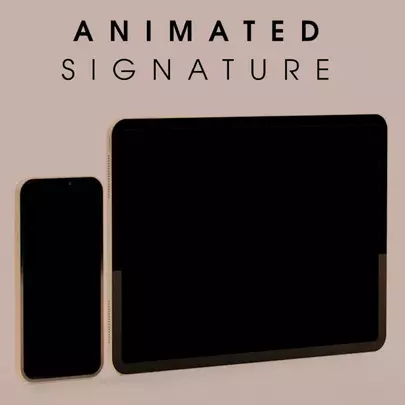 Handwritten signature logo animation by zartist.co